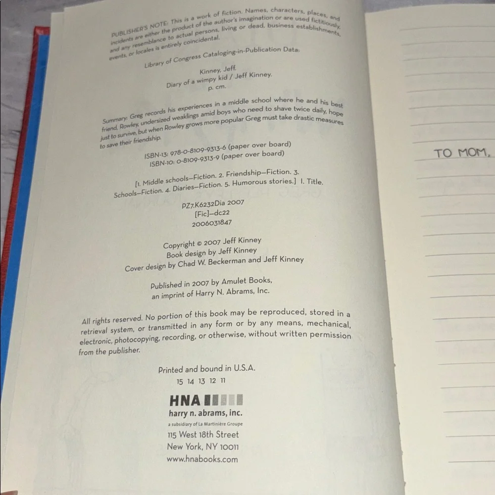 JEFF KINNEY “Diary of A Wimpy Kid - Greg Heffley’s Journal” Book - Picture 6 of 6